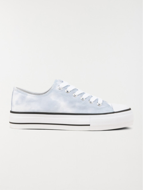 Basket toile basse femme bleu (36-41)