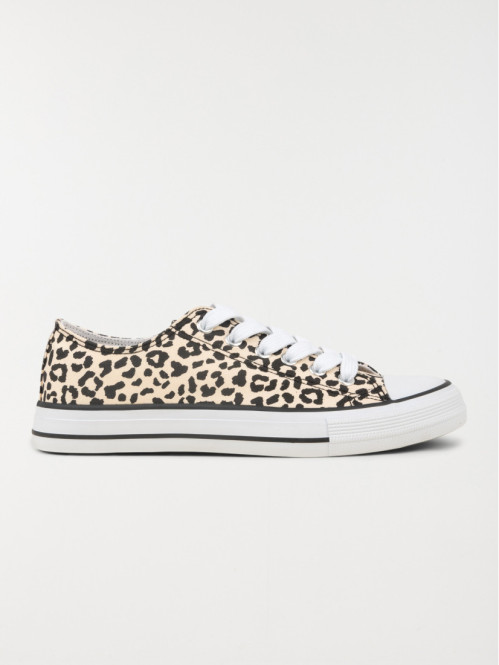 Basket toile femme leopard (36-41)