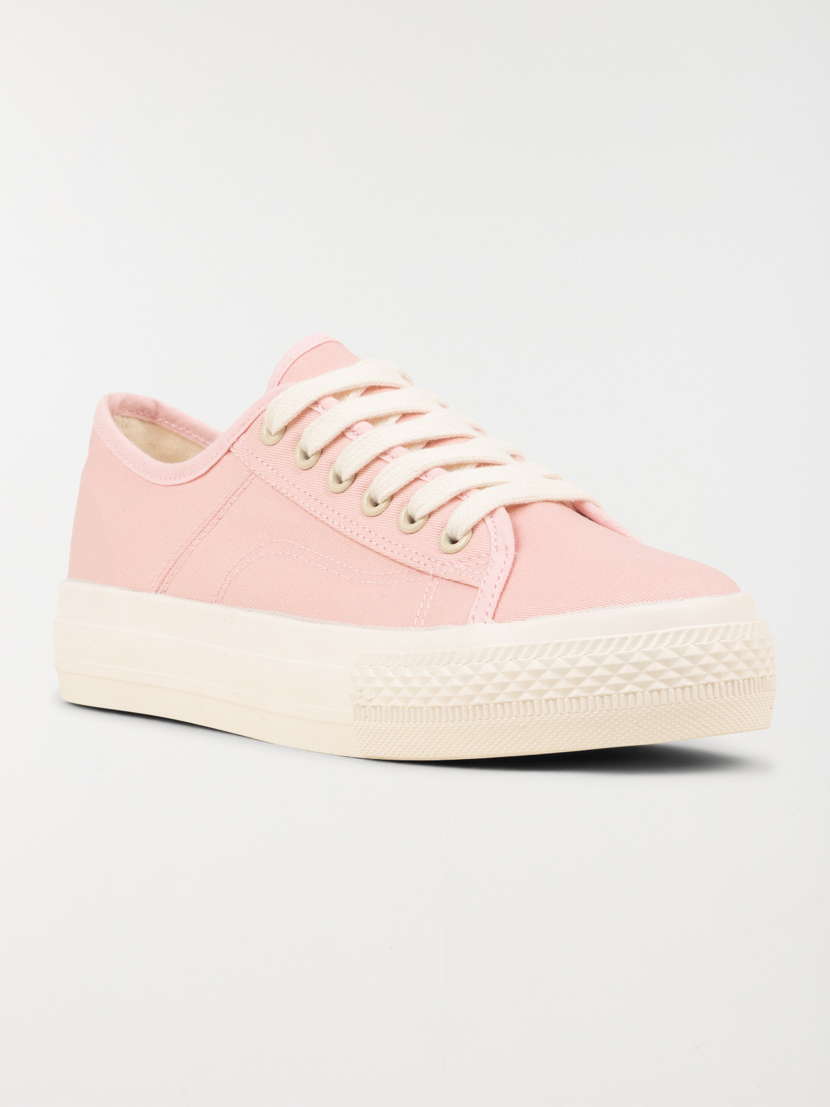 Basket toile basse femme rose (36-41)