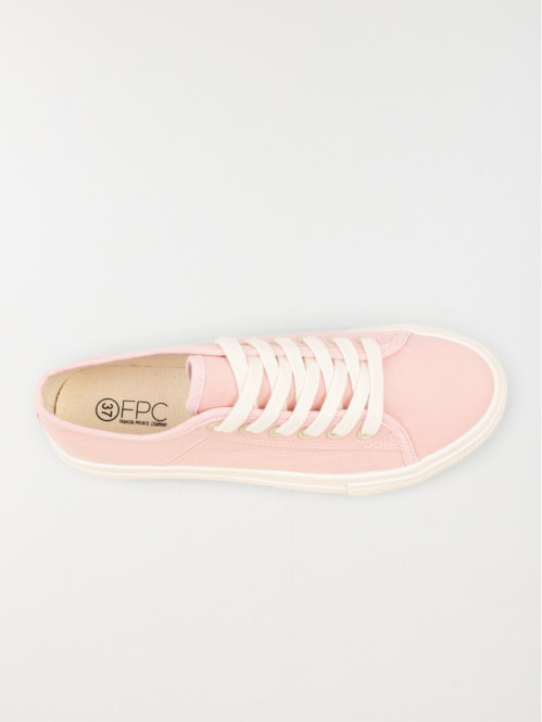 Basket toile basse femme rose (36-41)