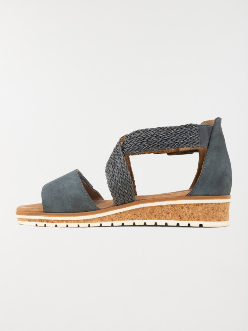 Sandale bleu semelle épaisse (36-41) Sandale bleu semelle épaisse (36-41)