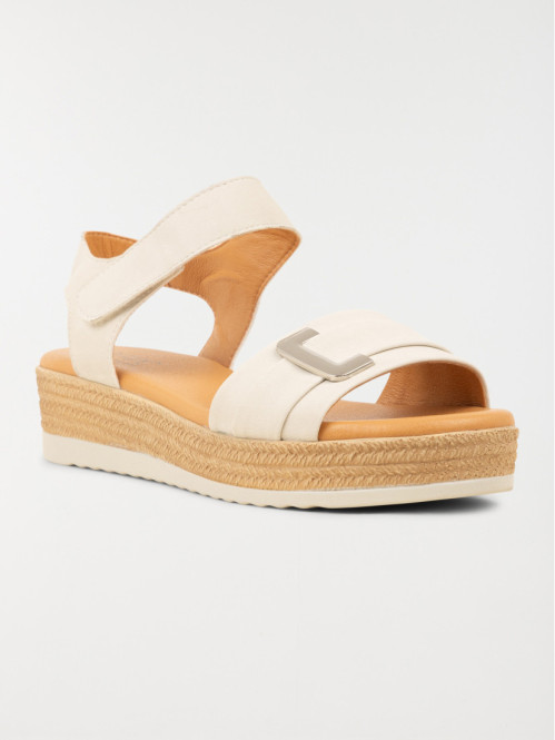 Sandales semelles épaisses beige (36-41)