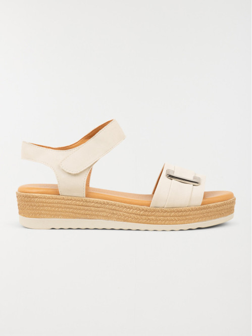 Sandales semelles épaisses beige (36-41)