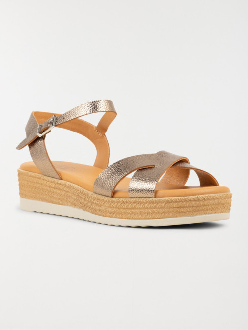 Sandale semelle épaisse femme or (36-41)