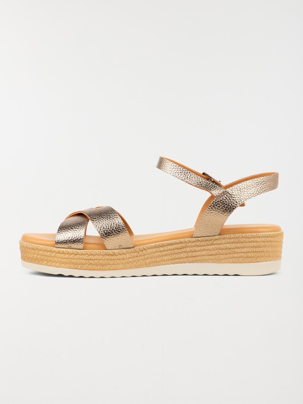 Sandale semelle épaisse femme or (36-41)