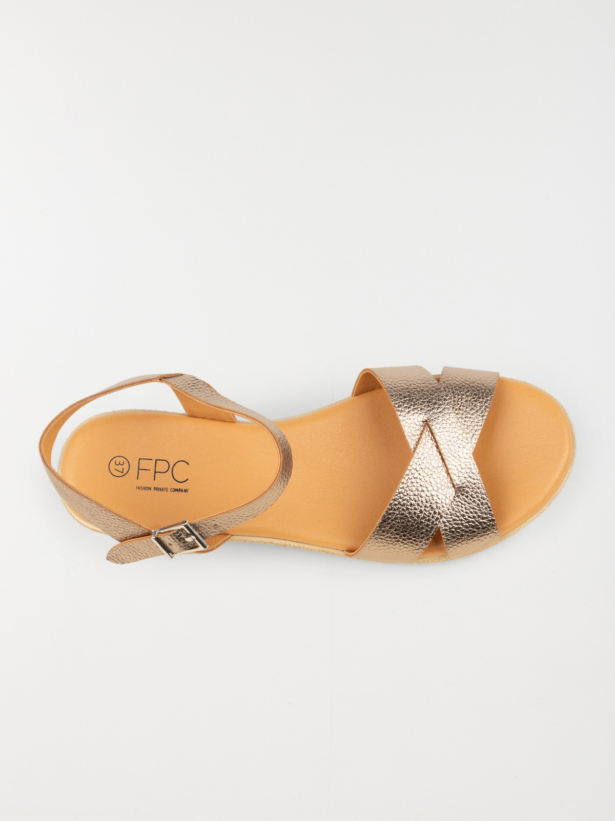 Sandale semelle épaisse femme or (36-41)