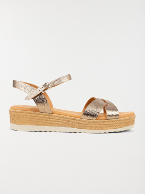 Sandale semelle épaisse femme or (36-41)