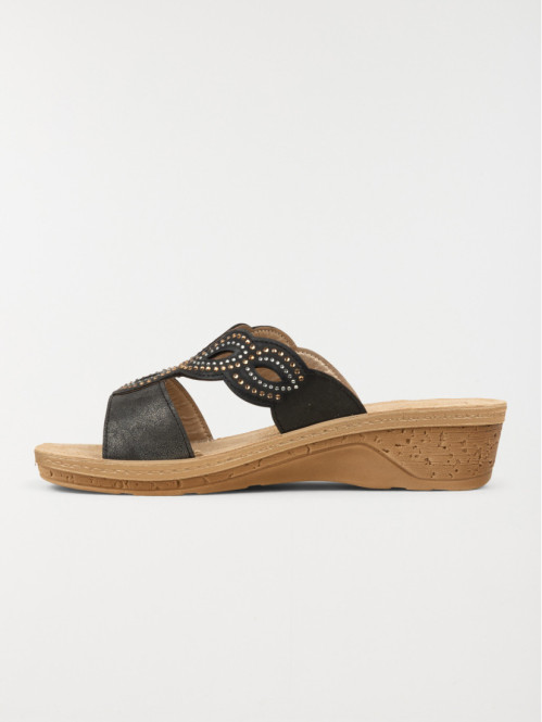 Mule confort femme noir (37-41)