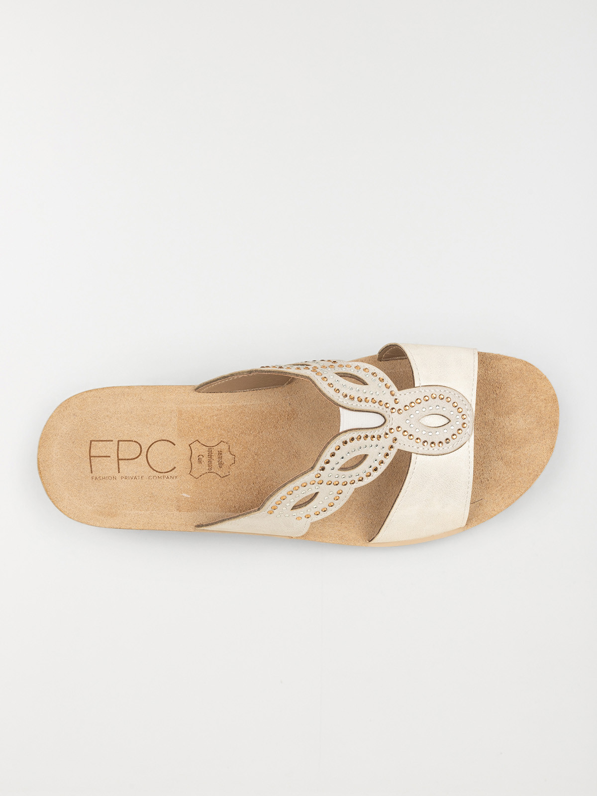 Mules conforts femme ecru (35-41)