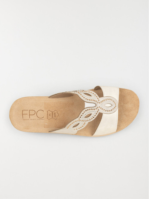 Mules conforts femme ecru (35-41)