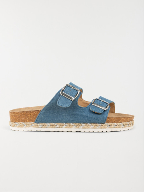 Mule plate bleu jean femme (36-41)