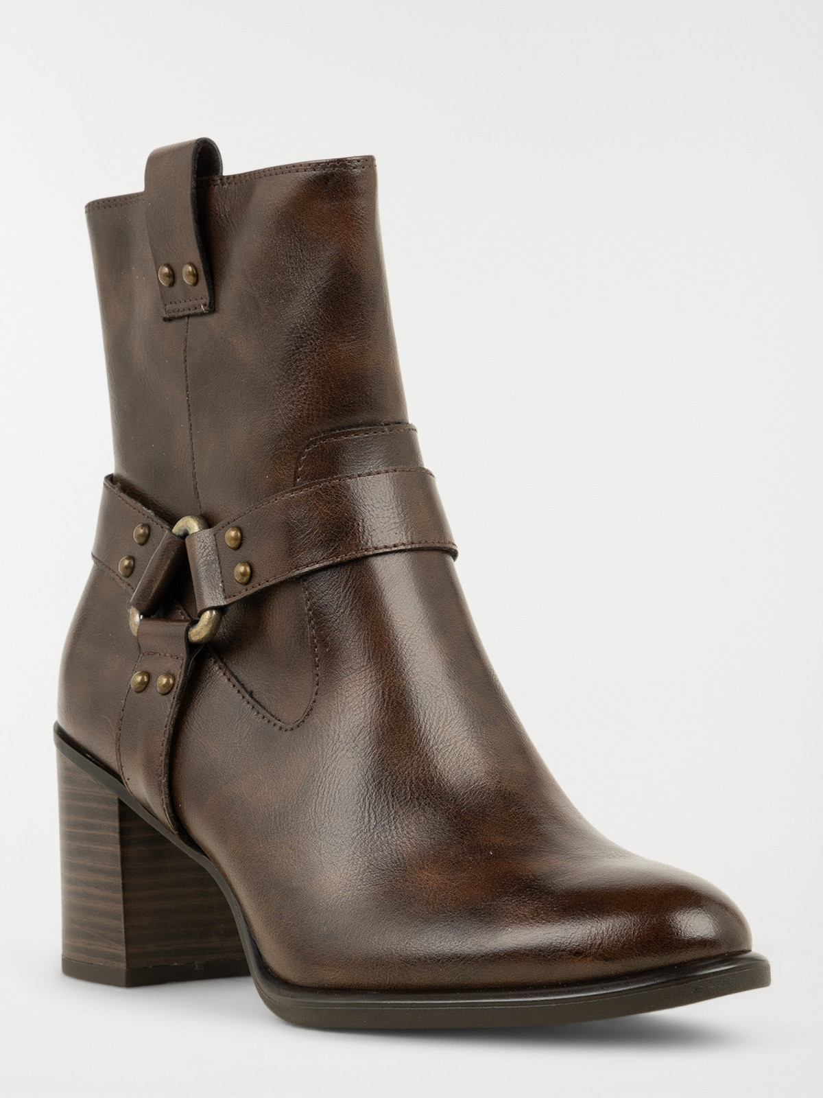 Bottines à talon femme café (36-41)