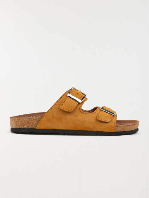 Mule 2 brides camel femme...