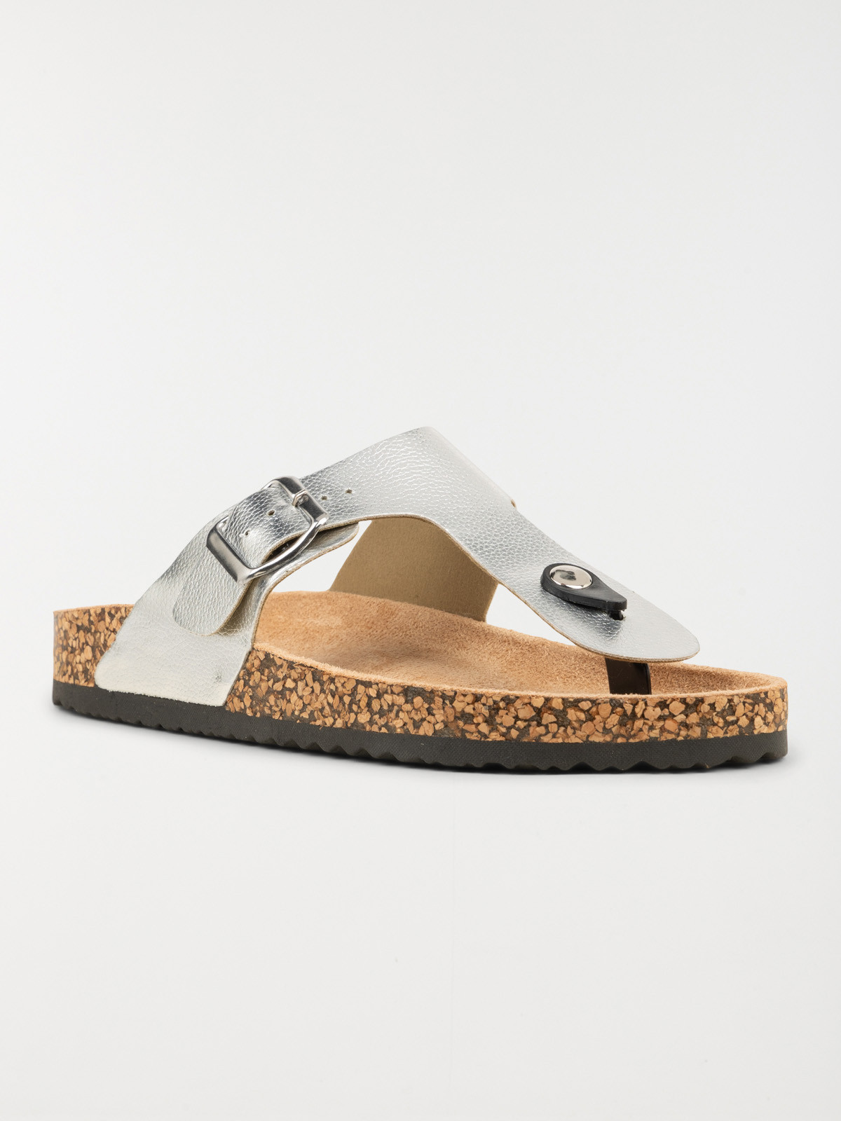 Mules plates argentée femme (36-41)
