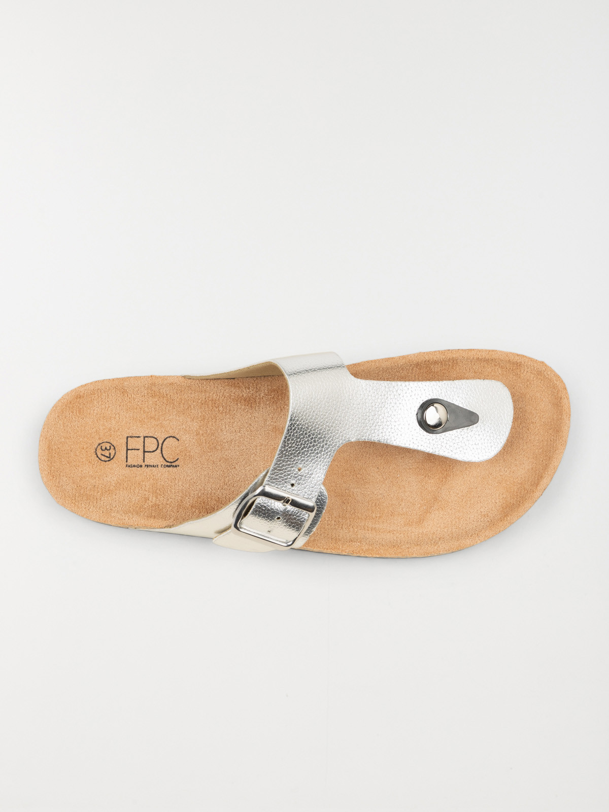Mules plates argentée femme (36-41)