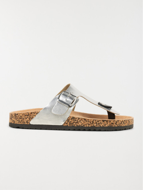 Mules plates argentée femme (36-41)