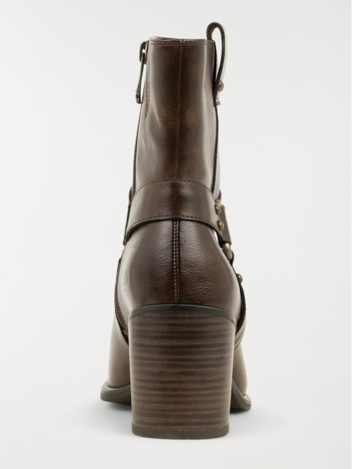 Bottines à talon femme café...