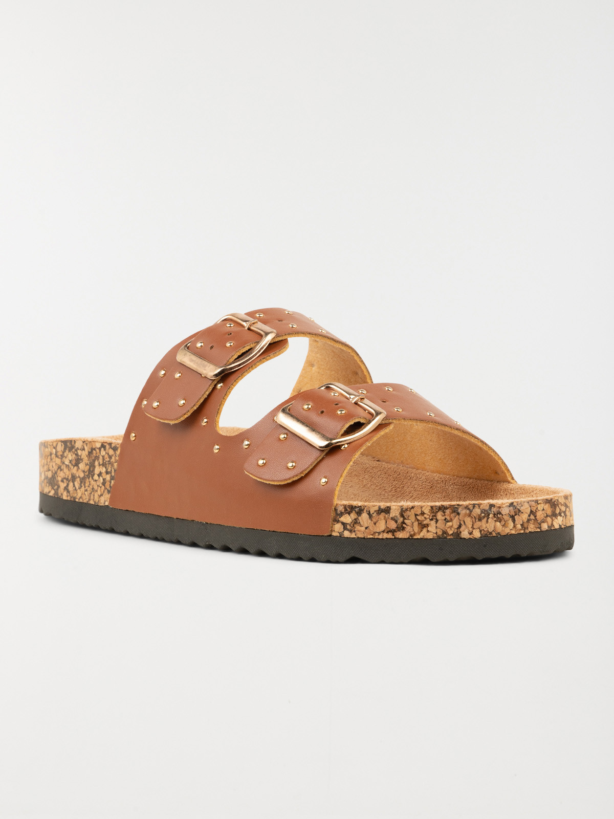 Mules plates femme camel (36-41)