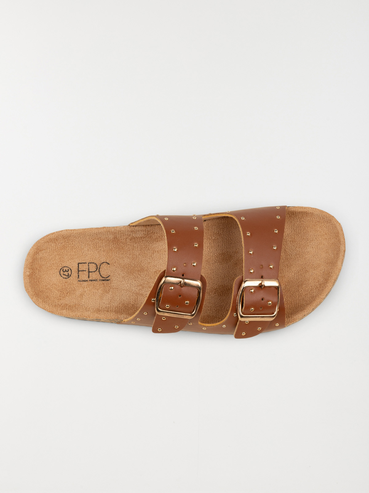 Mules plates femme camel (36-41)