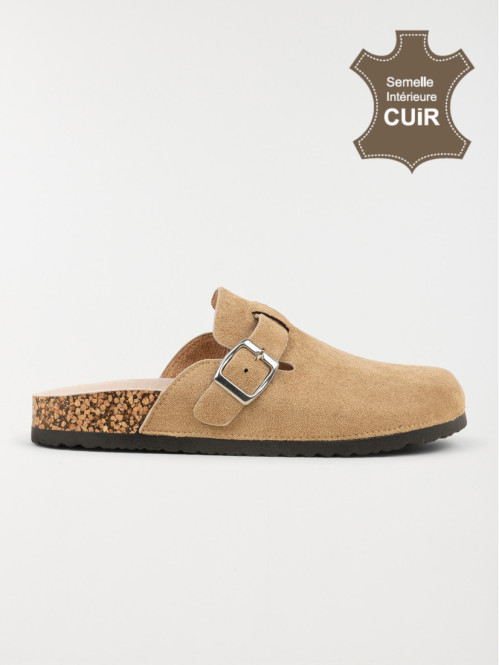 Mules plates femme beige (36-41)