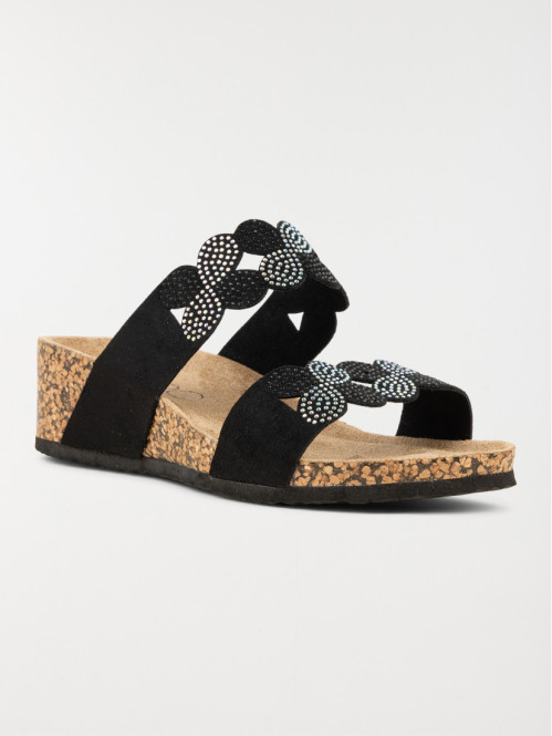 Mules compensées strass femme (36-41) Mules compensées strass femme (36-41)