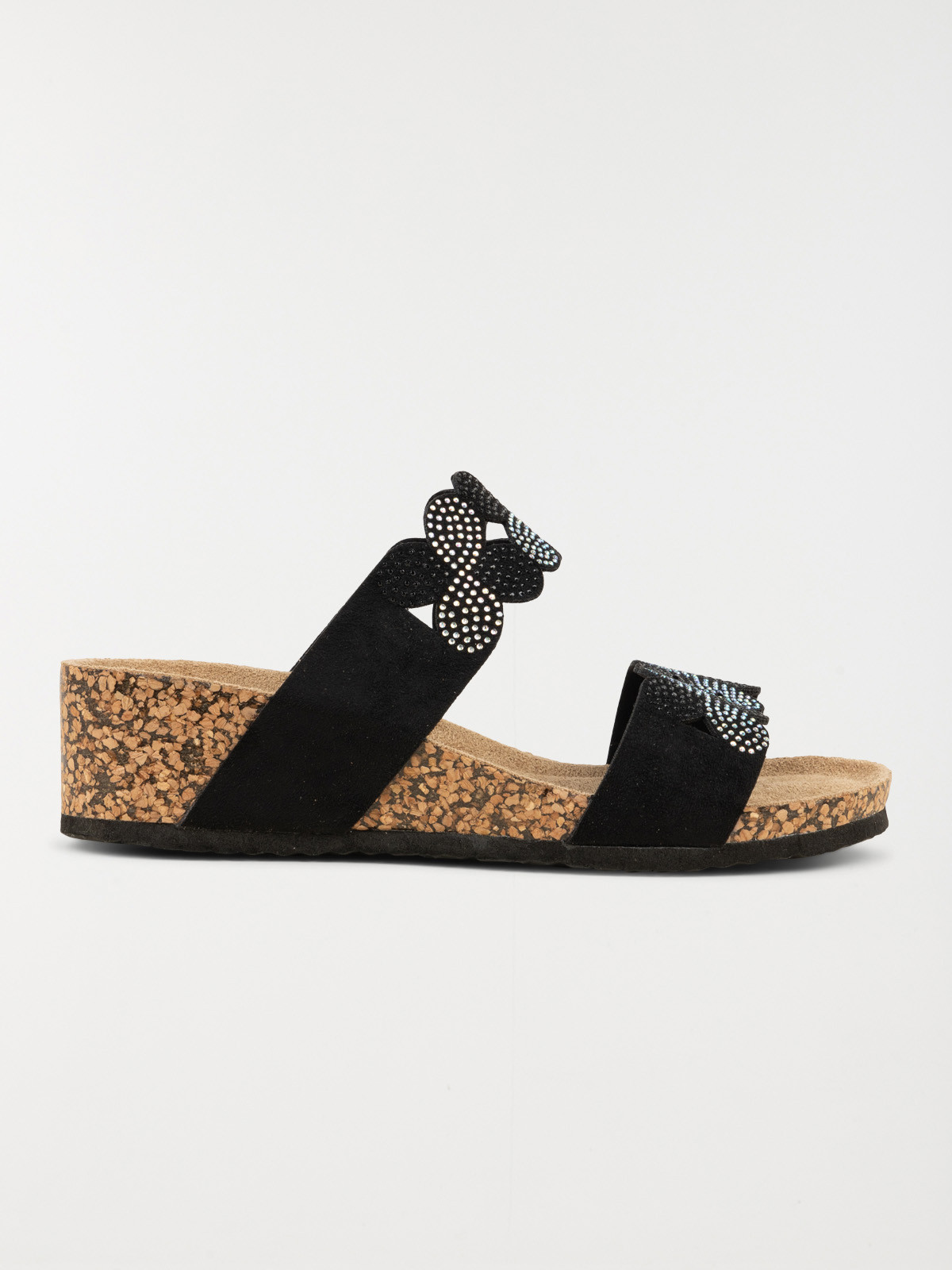 Mules compensées strass femme (36-41)