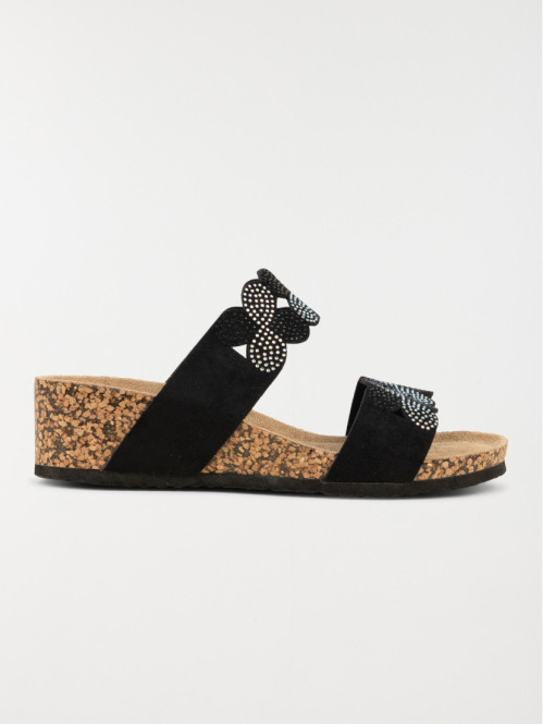 Mules compensées strass femme (36-41)
