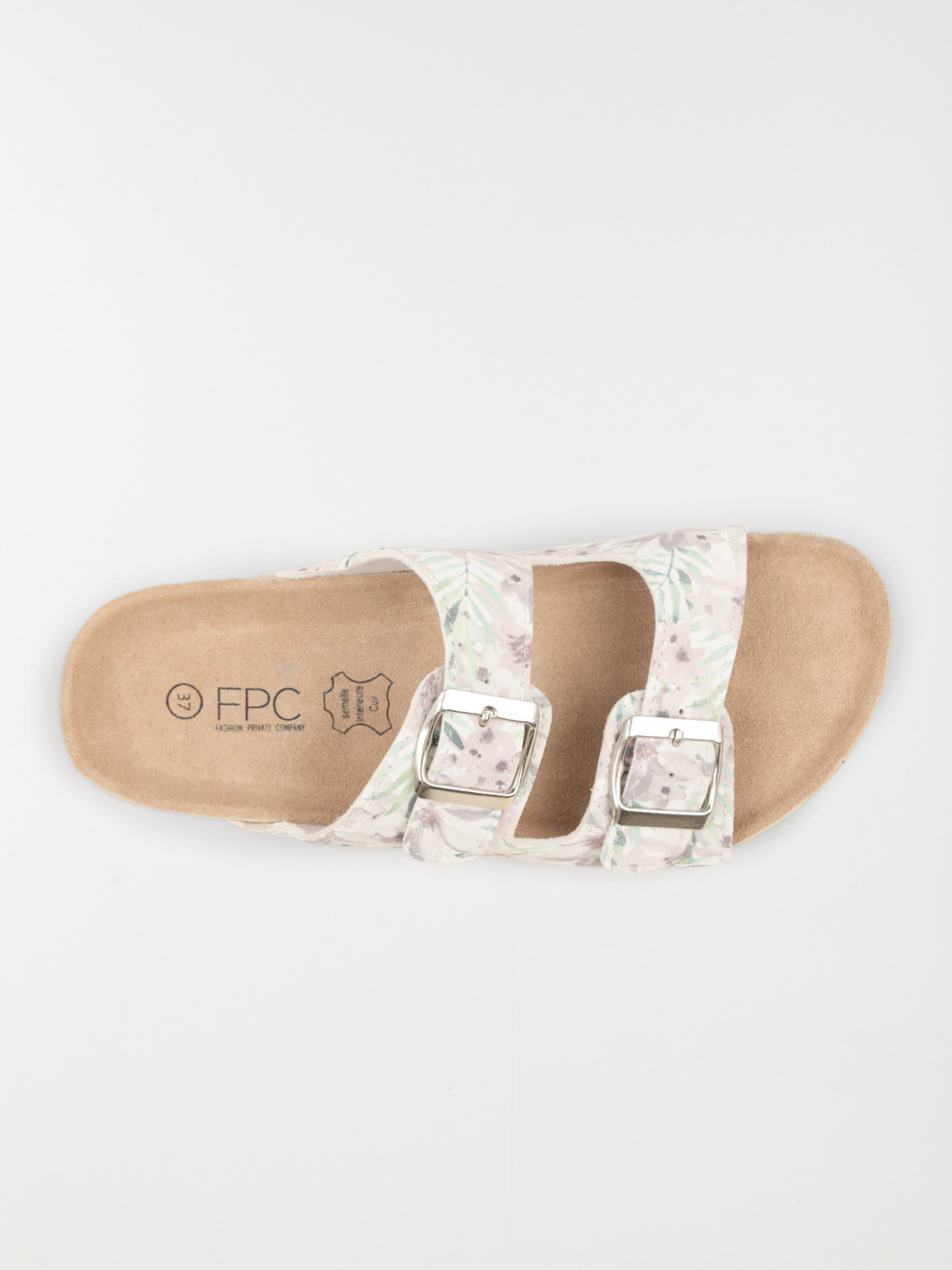 Mules imprimées femme gris (36-41)