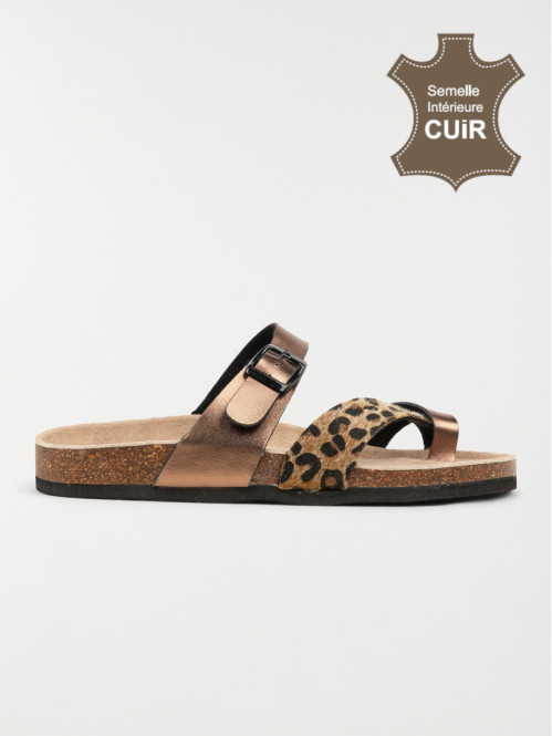 Mules imprimées léopard femme (36-41)