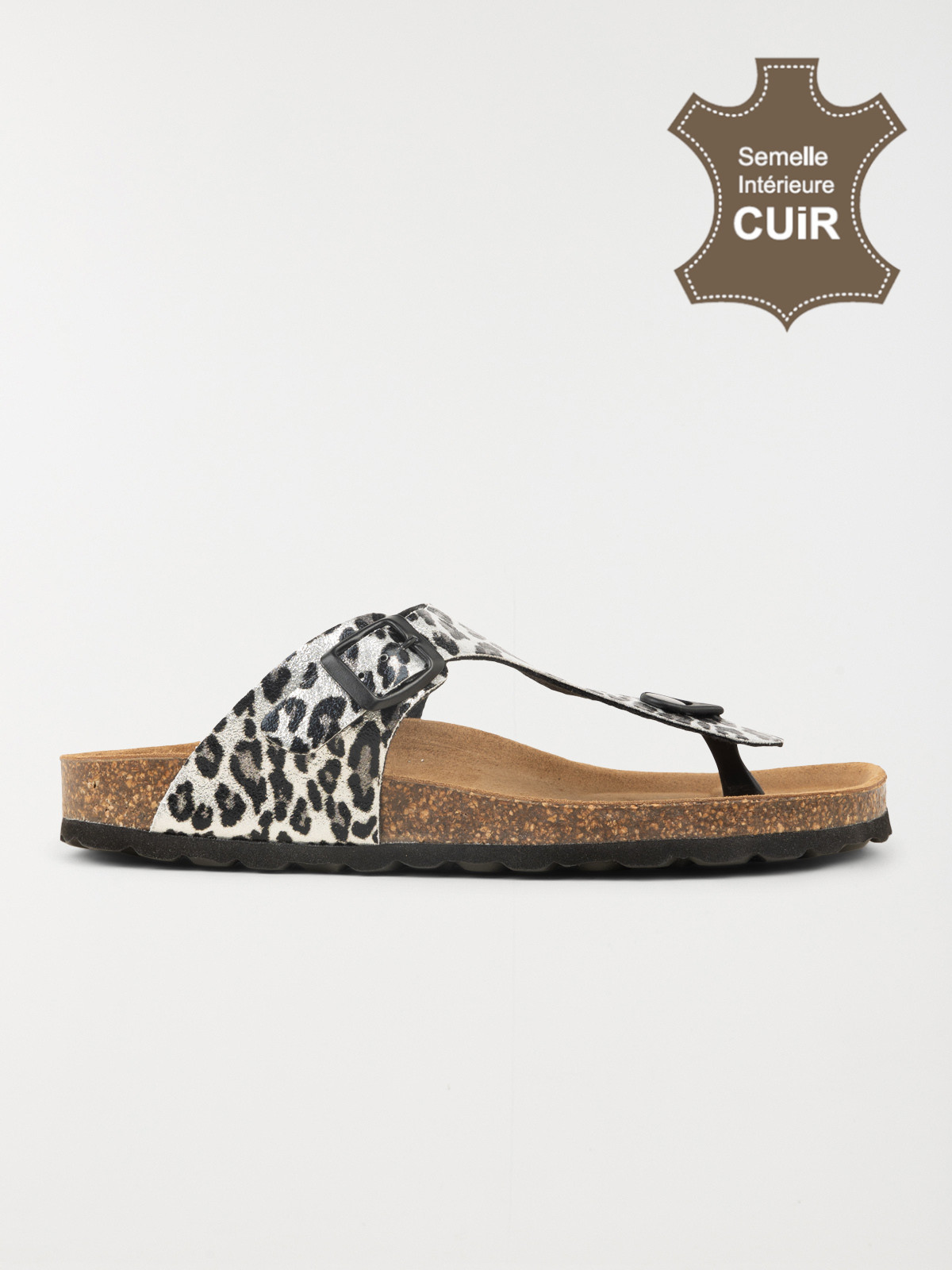 Mule plate léopard femme (36-41)