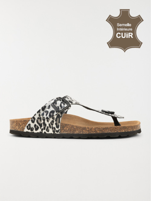 Mule plate léopard femme (36-41)
