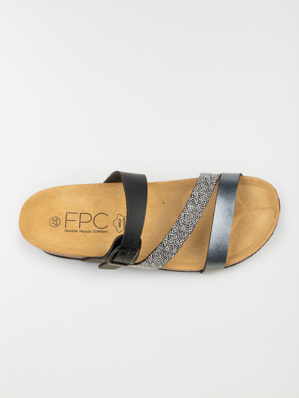 Mule plate noire femme (36-41)