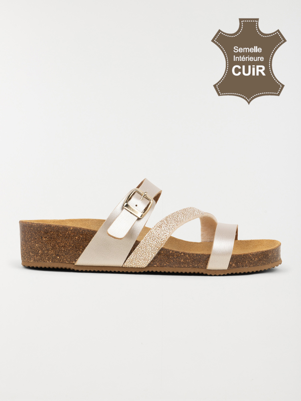 Mule plate beige femme (36-41)