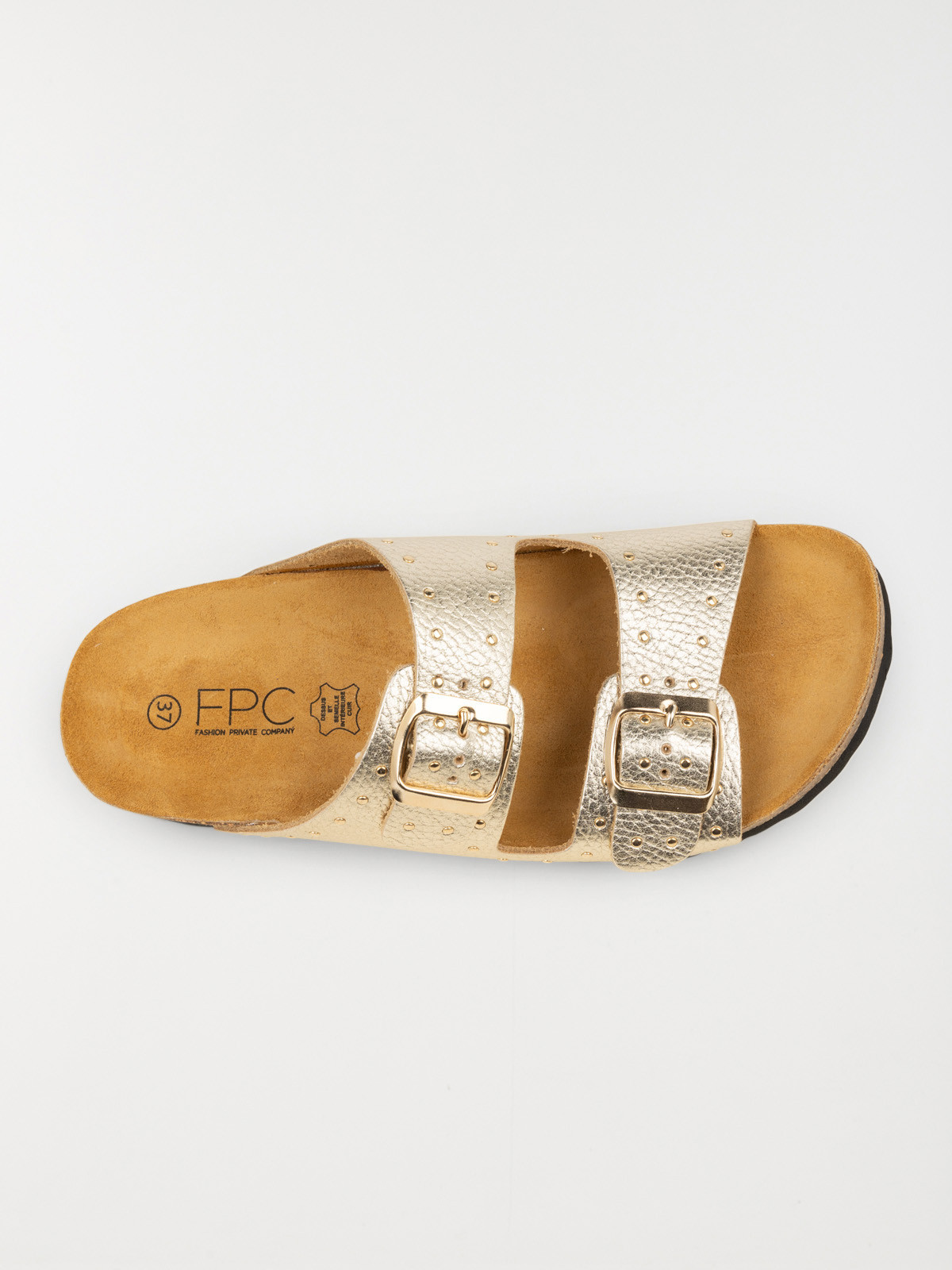 Mules plates dorées femme (37-42) Mules plates dorées femme (37-42)