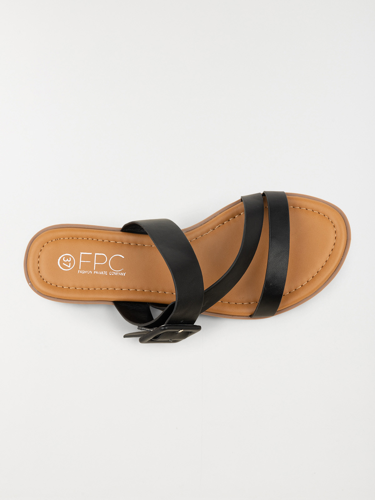 Mules plates femme noir (36-41)