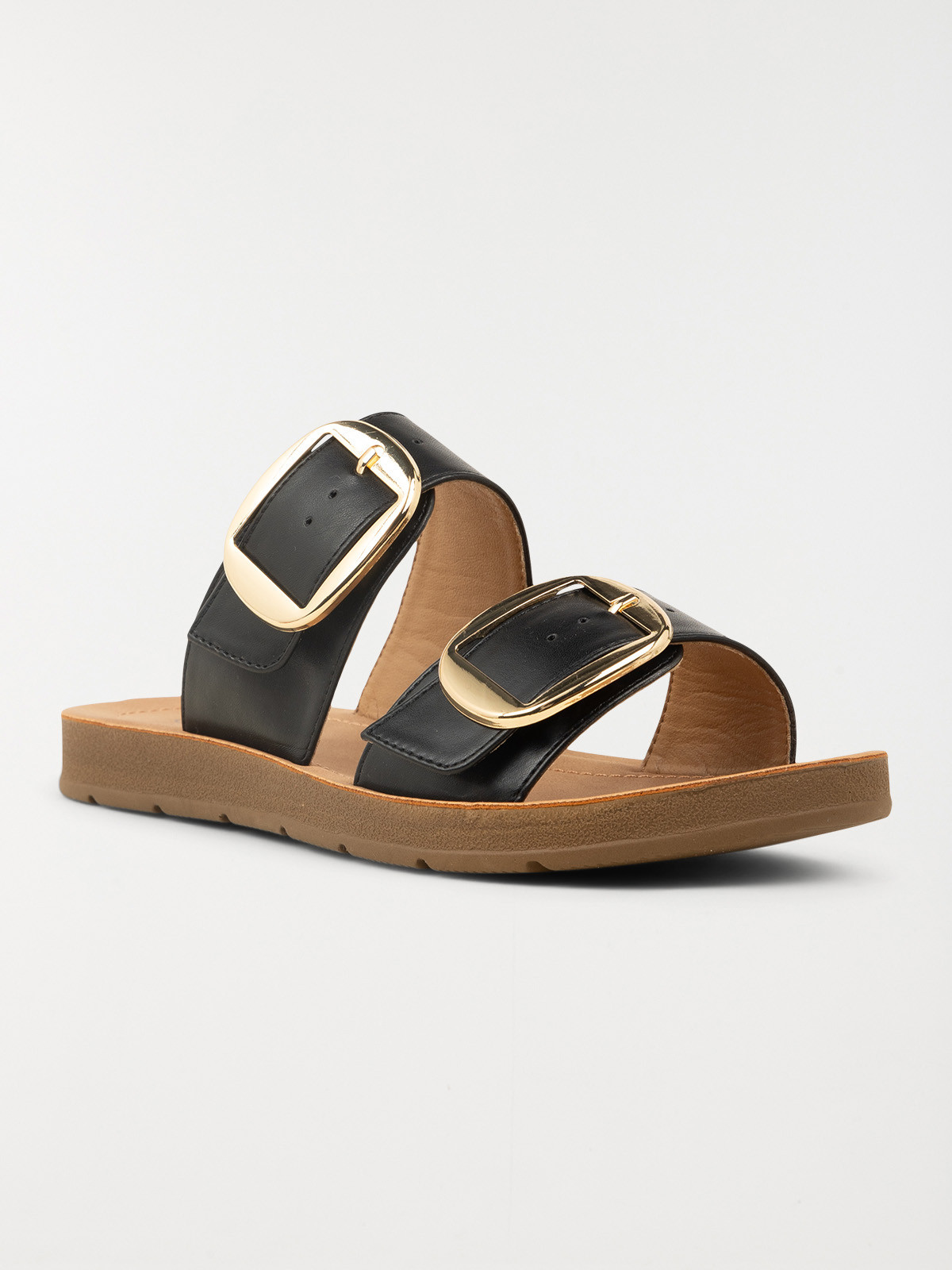 Mules plates femme noir (36-41)