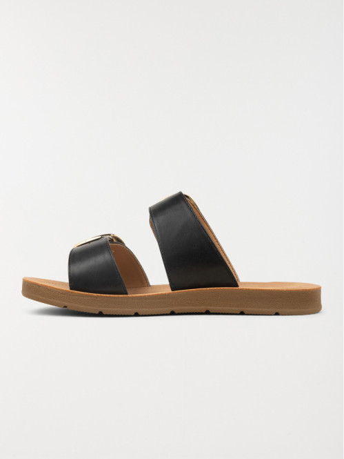 Mules plates femme noir (36-41)