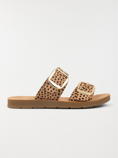 Mule plate léopard femme (36-41)