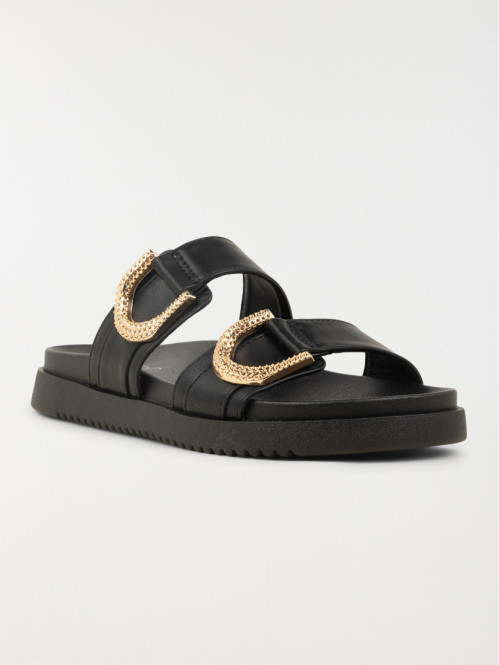 Mule plate noir femme (36-41)