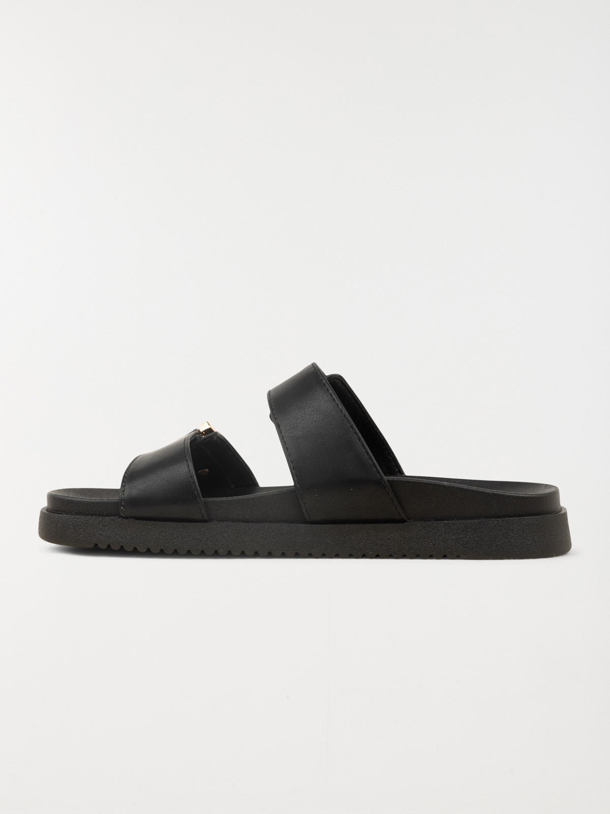 Mule plate noir femme (36-41)