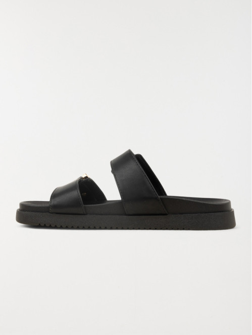 Mule plate noir femme (36-41)