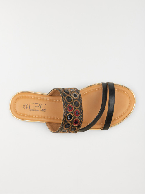 Mules plates noires femme (36-41) Mules plates noires femme (36-41)