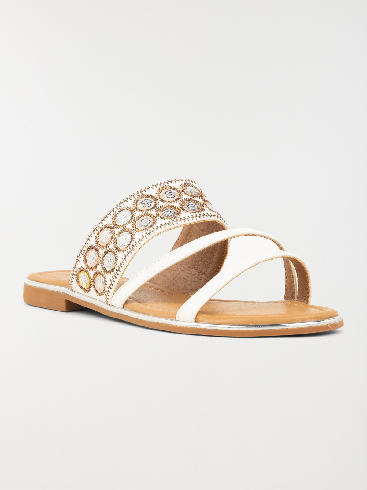 Mules plates blanches femme (36-41)