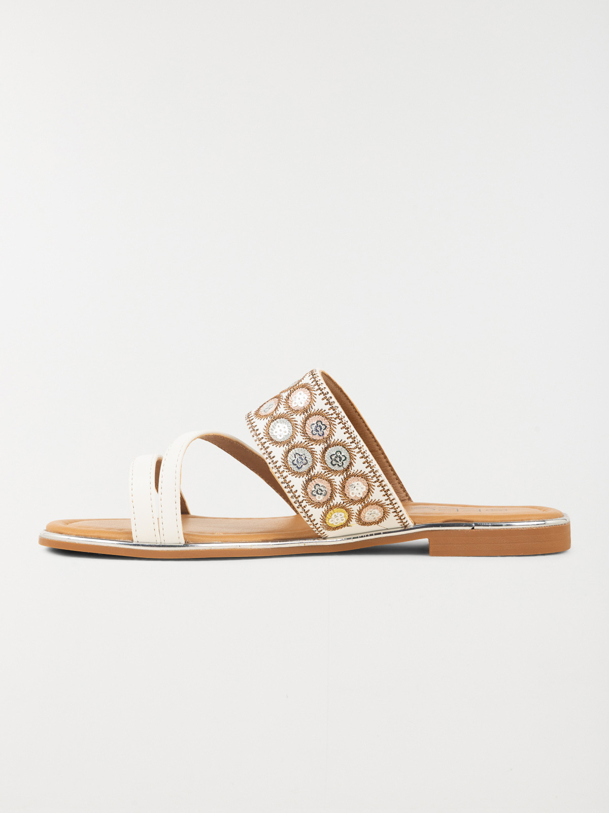 Mules plates blanches femme (36-41)