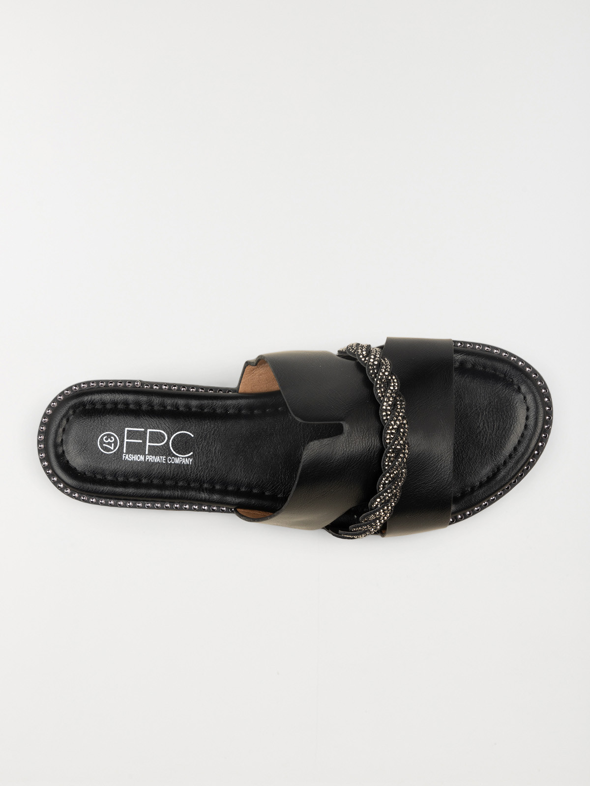 Mules plates noires femme (36-41)