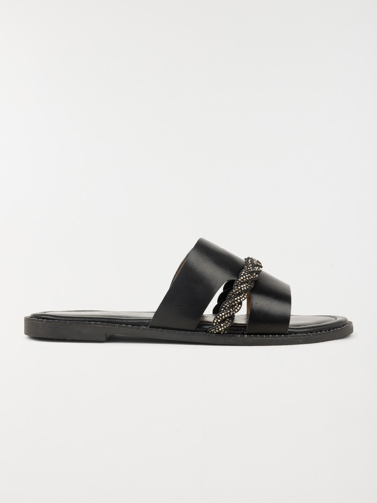 Mules plates noires femme (36-41)