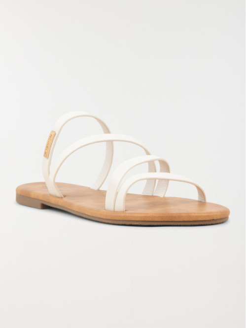 Mules blanches plates femme (36-41)