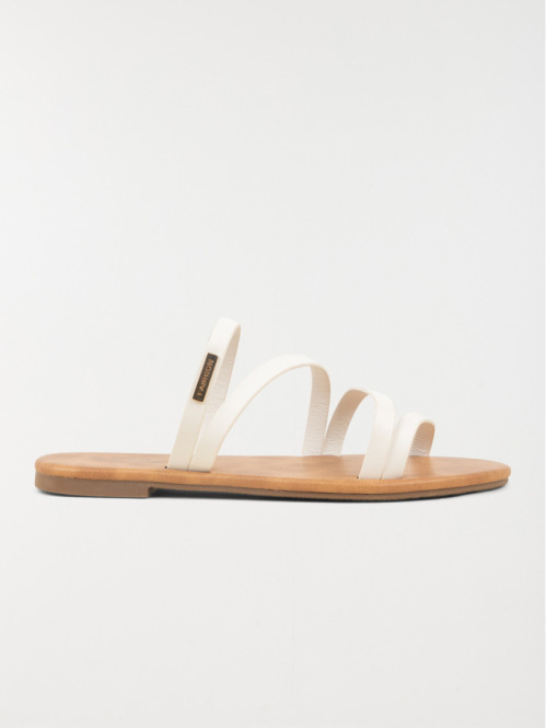 Mules blanches plates femme 36 41