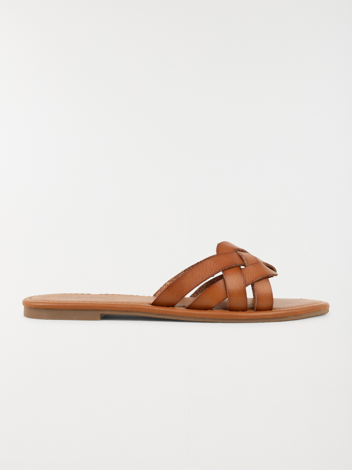 Mule brides croisées femme tan (37-42)