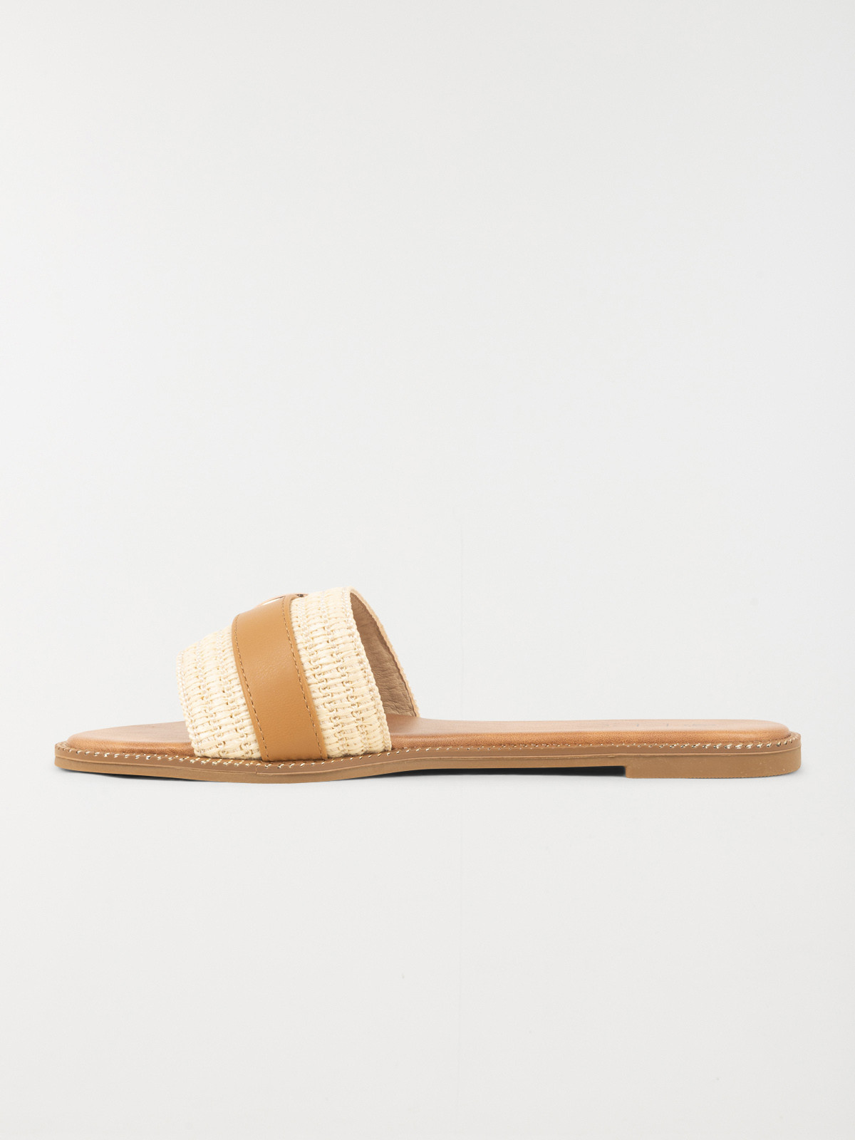 Mule plate boucle beige femme (36-41)